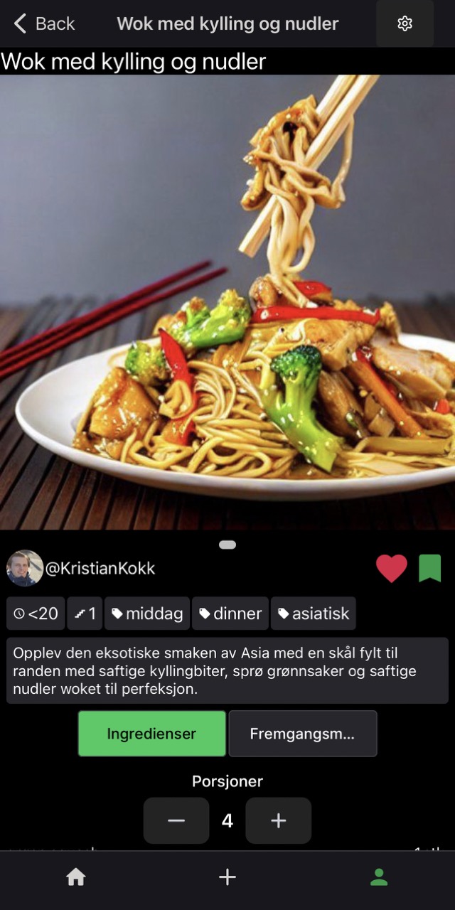 Recipescroll App Screenshot